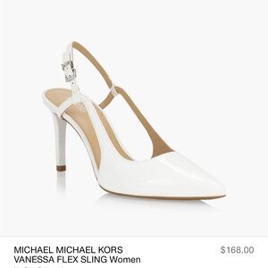 Michael Kors Slingback Heels in White